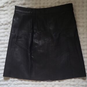 Black faux Leather Skirt